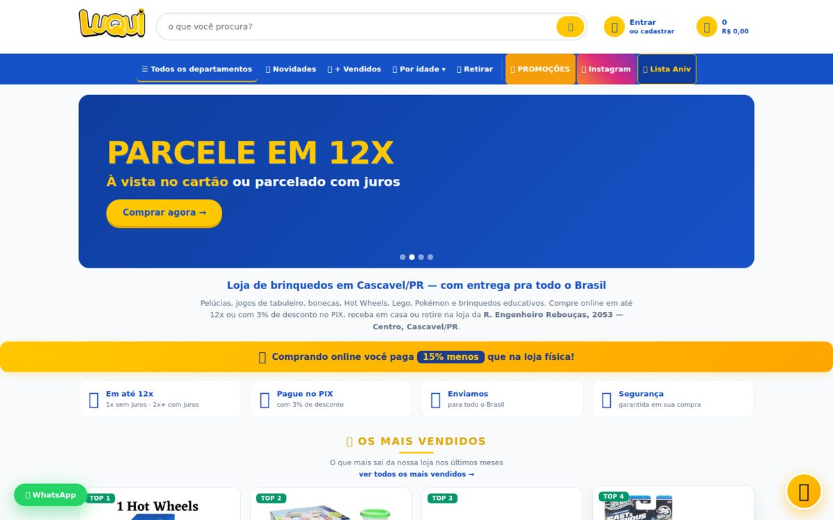 A loja no ar, no seu domínio